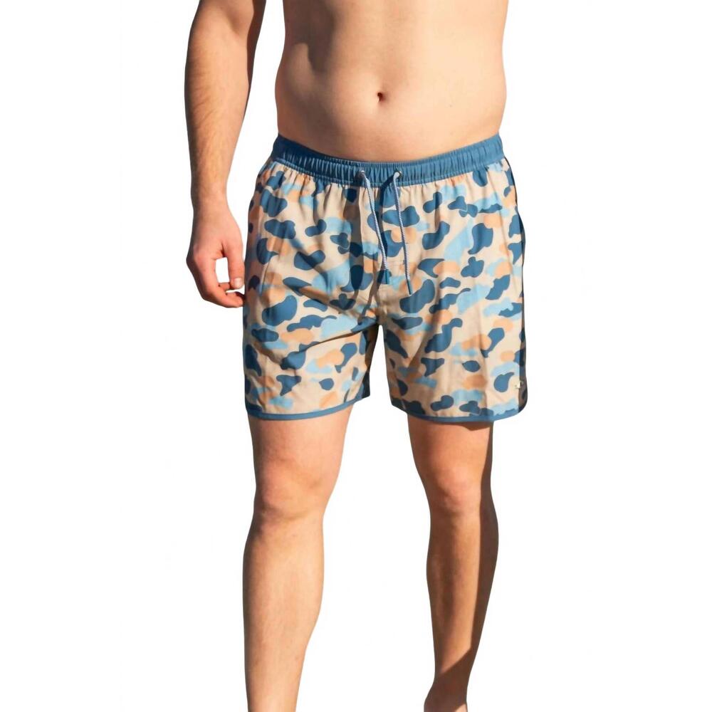 NEW BURLEBO men's swim trunks in rockport camo
